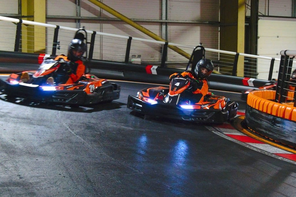Rimo Sinus electric karts racing at Xtreme Karting Edinburgh